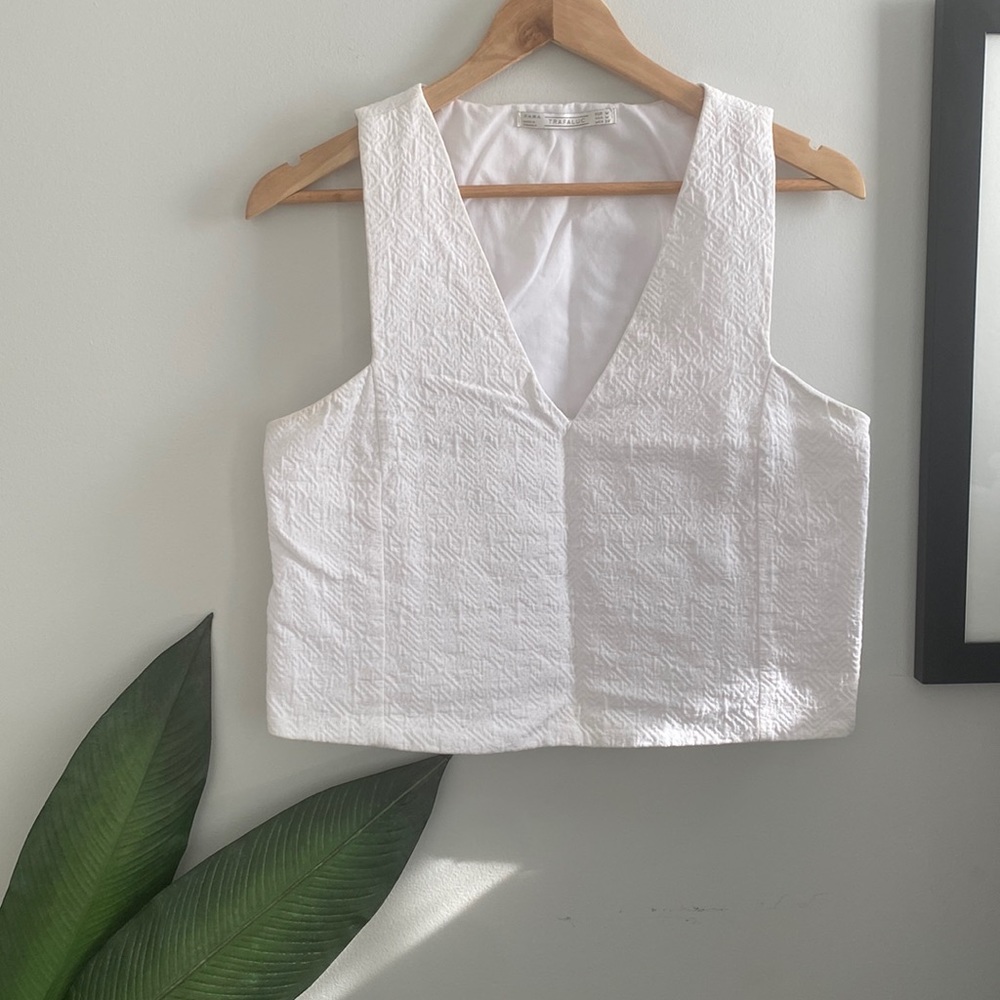 🌿3 for $25🌿 ZARA Textured Boxy Crop Top